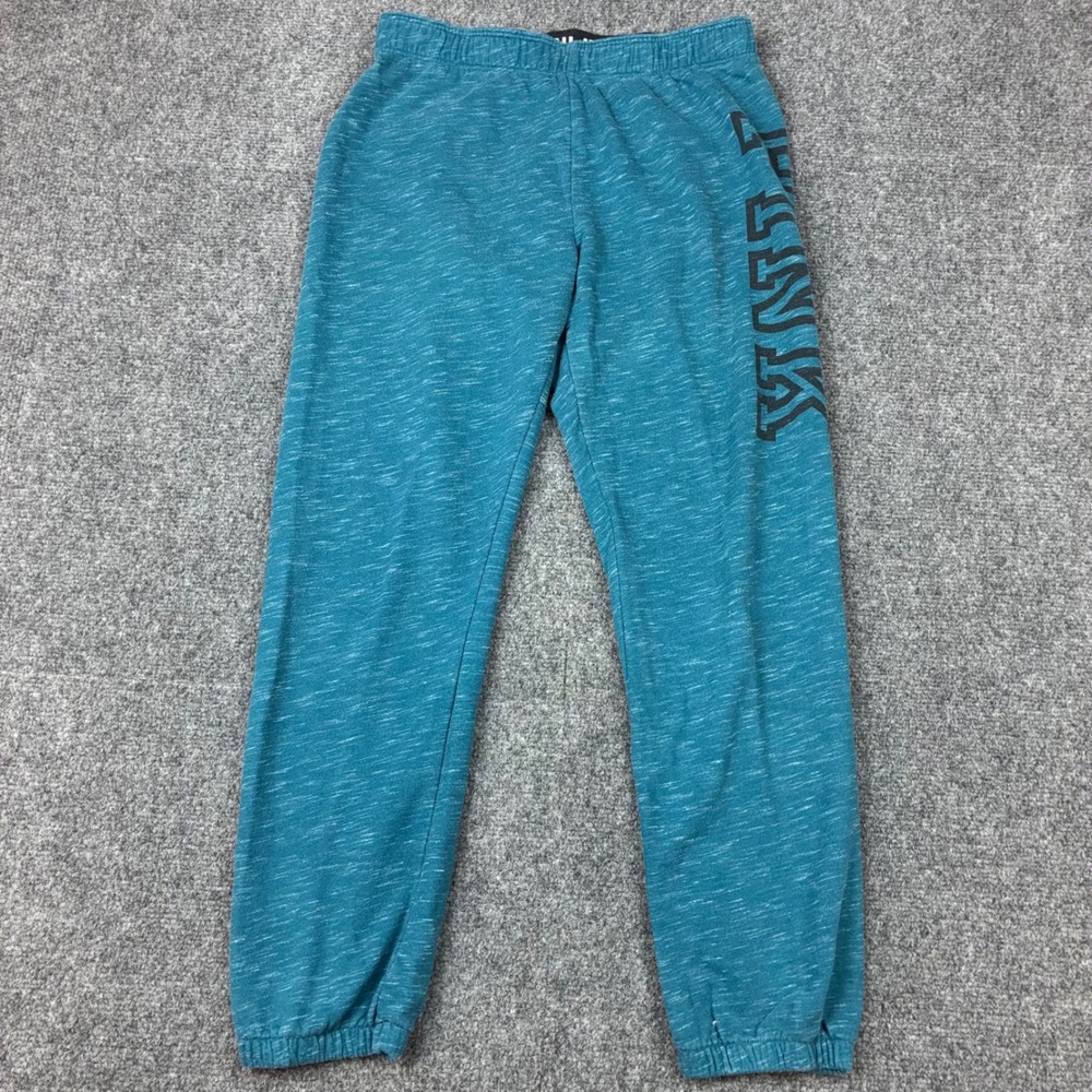 PINK Victoria's Secret Teal Space Dye Logo Jogger Sweatpants Womens Size Small